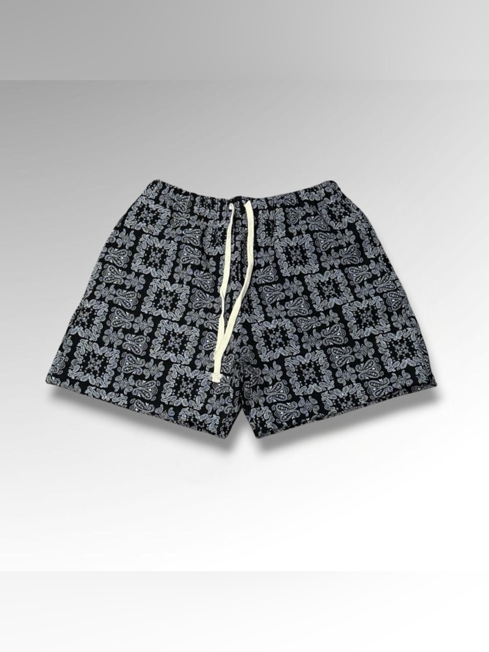PacSun Black and White Paisley Tapestry Shorts